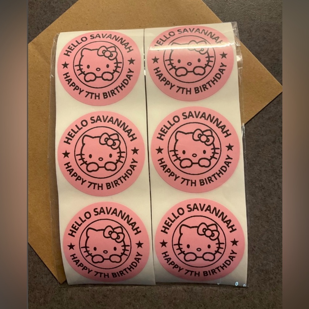 Custom Hello Kitty Sanrio Round Stickers - Picture 7 of 13